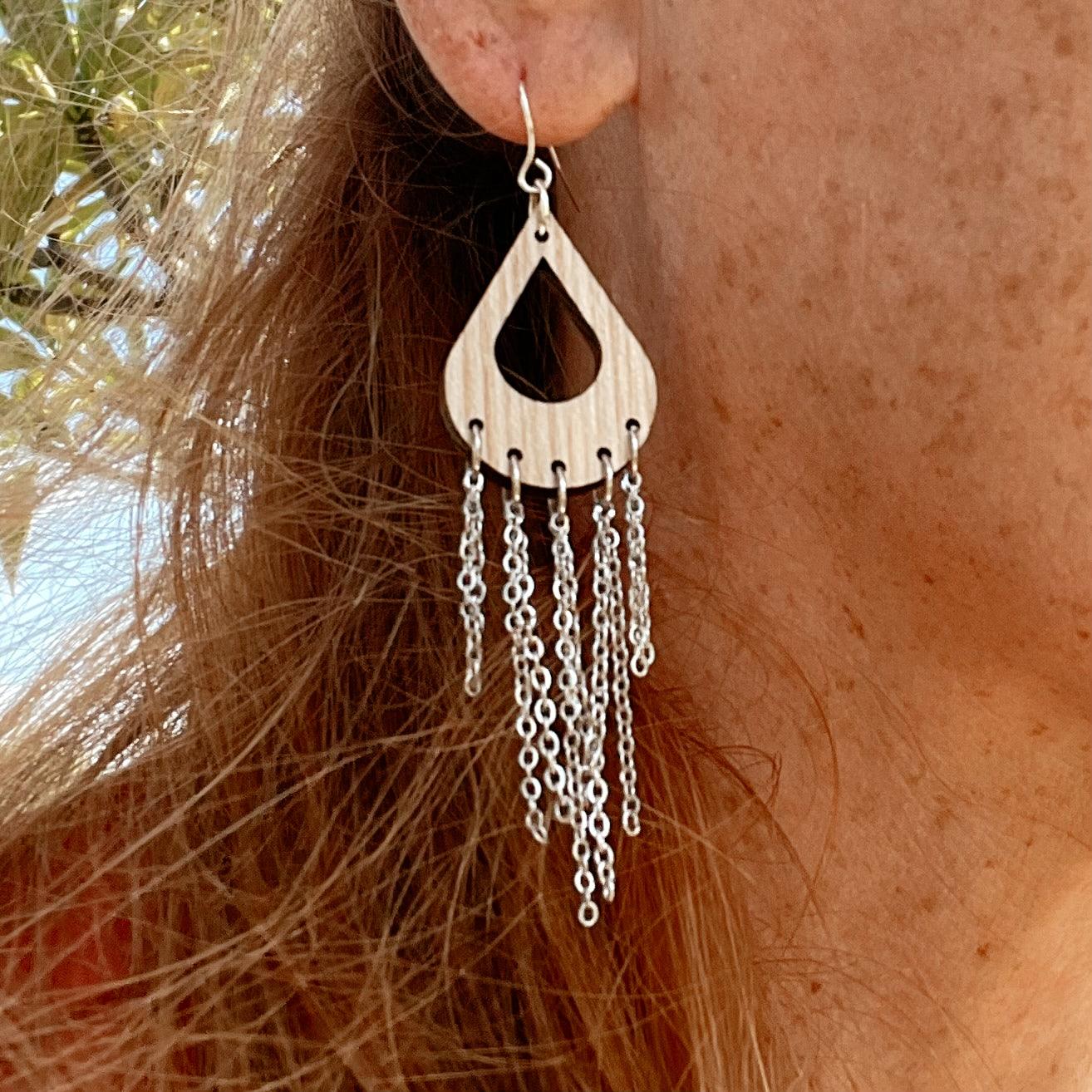 Hardwood Chain Drops - Solshine and Co