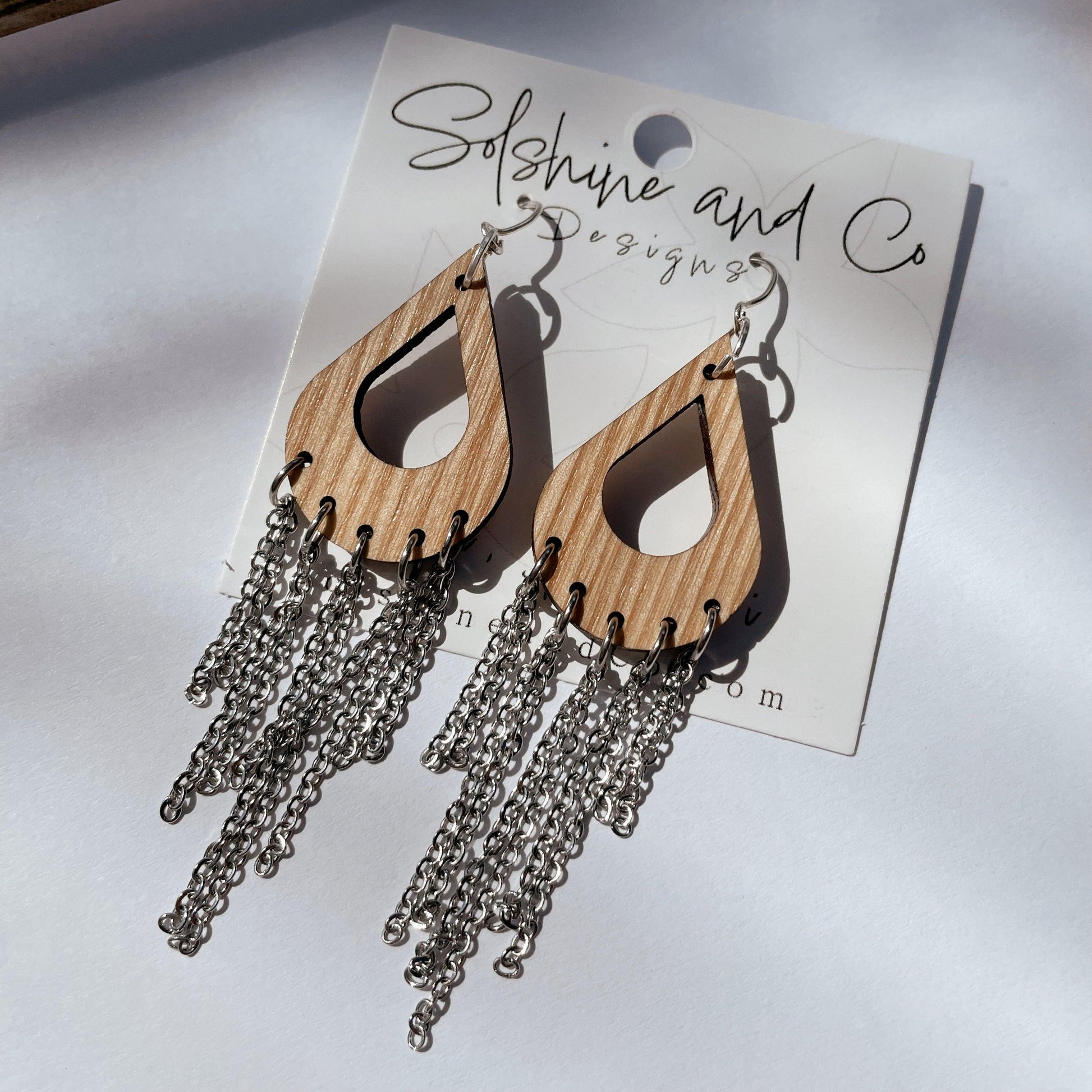 Hardwood Chain Drops - Solshine and Co