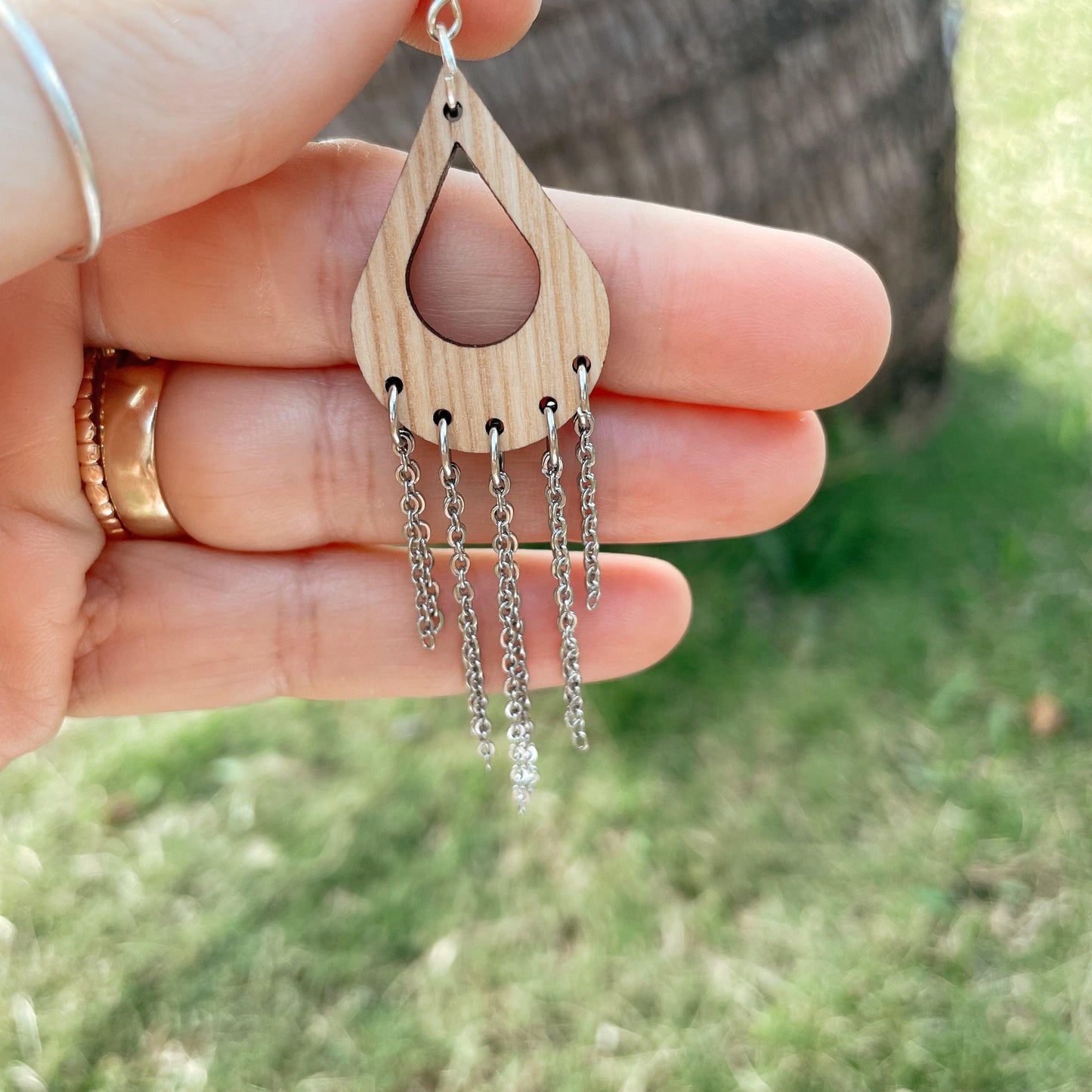 Hardwood Chain Drops - Solshine and Co