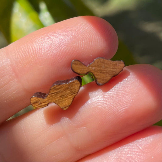 Maui Koa Studs - Solshine and Co