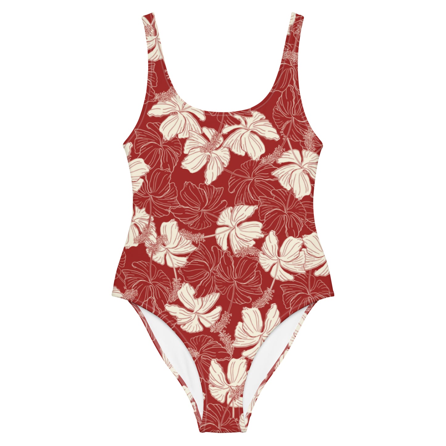 Red Hibiscus One-Piece Swimsuit