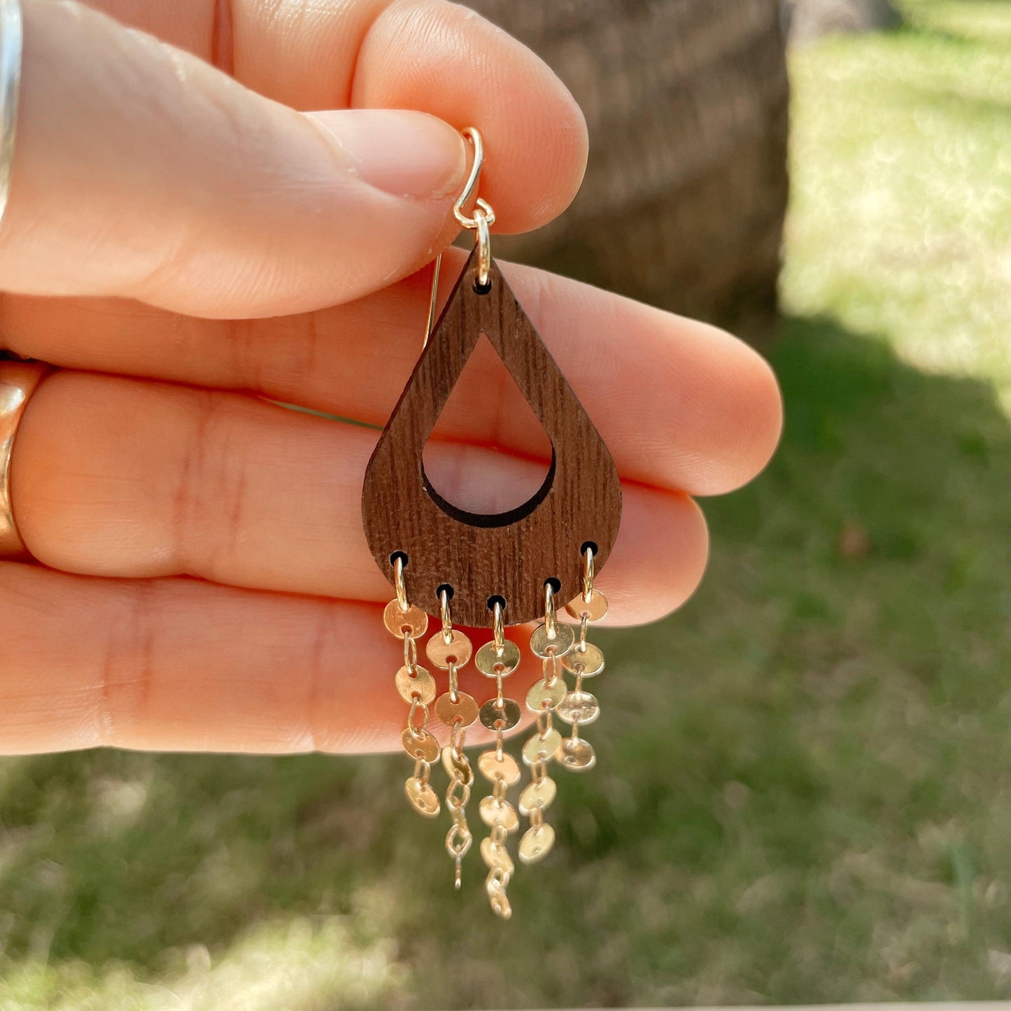 Hardwood Chain Drops - Solshine and Co