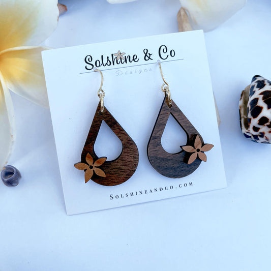 Small Walnut Drops With Hardwood Pua - Solshine and Co