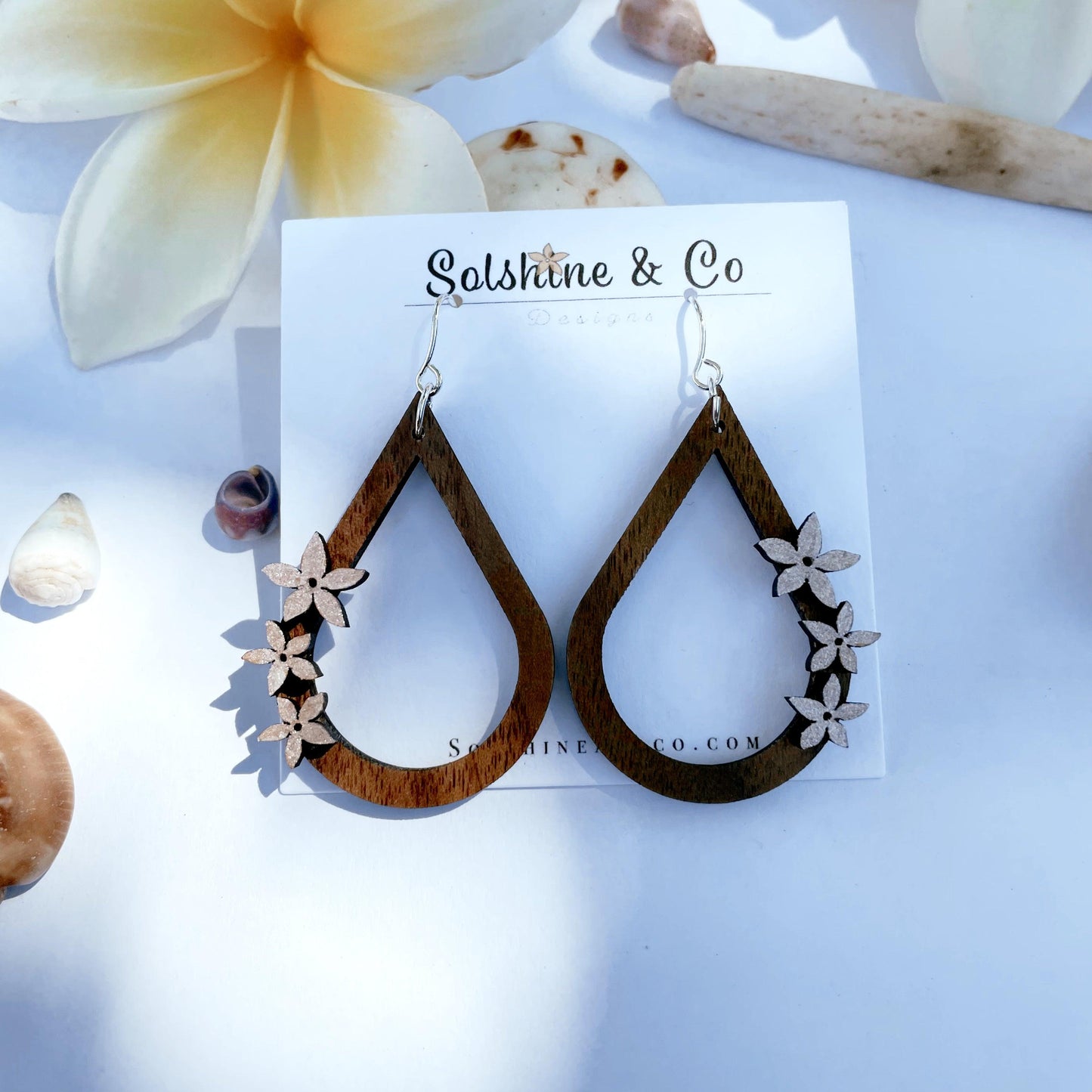 Walnut Drops With Hand Painted Lei - Solshine and Co