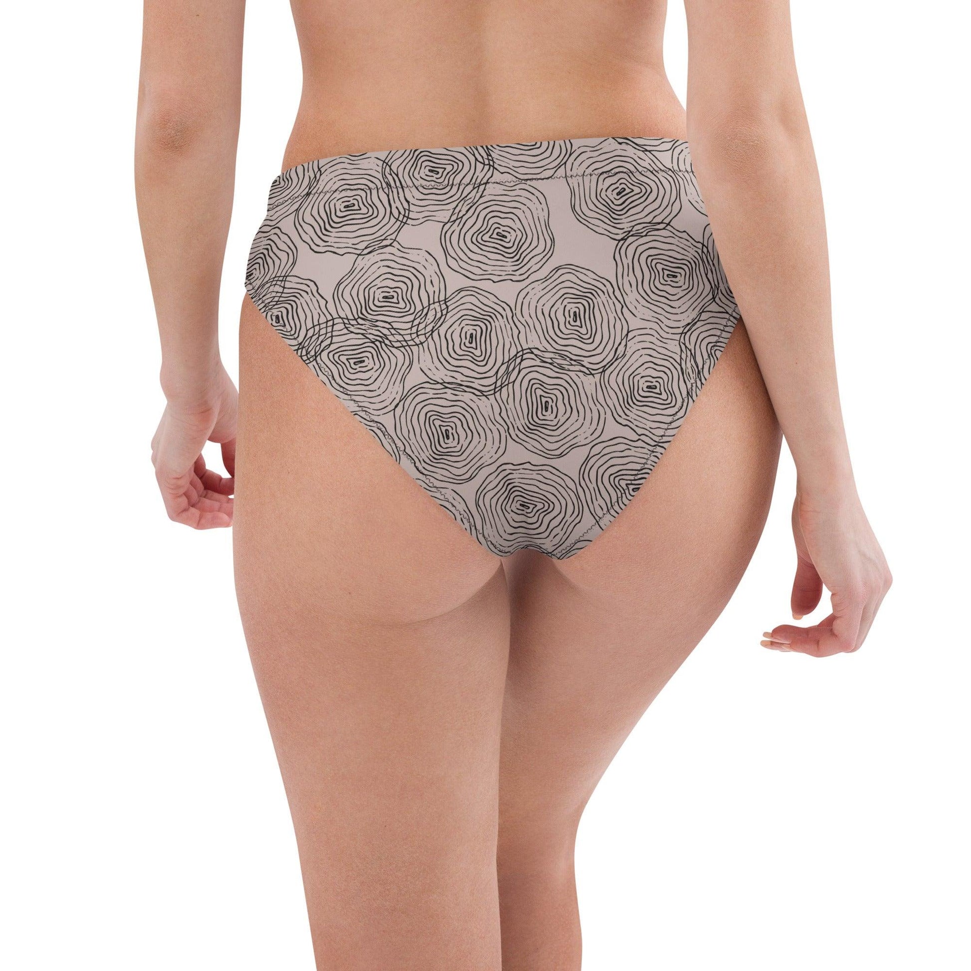 Ripple in Gray High Waisted Bikini Bottom - Solshine and Co