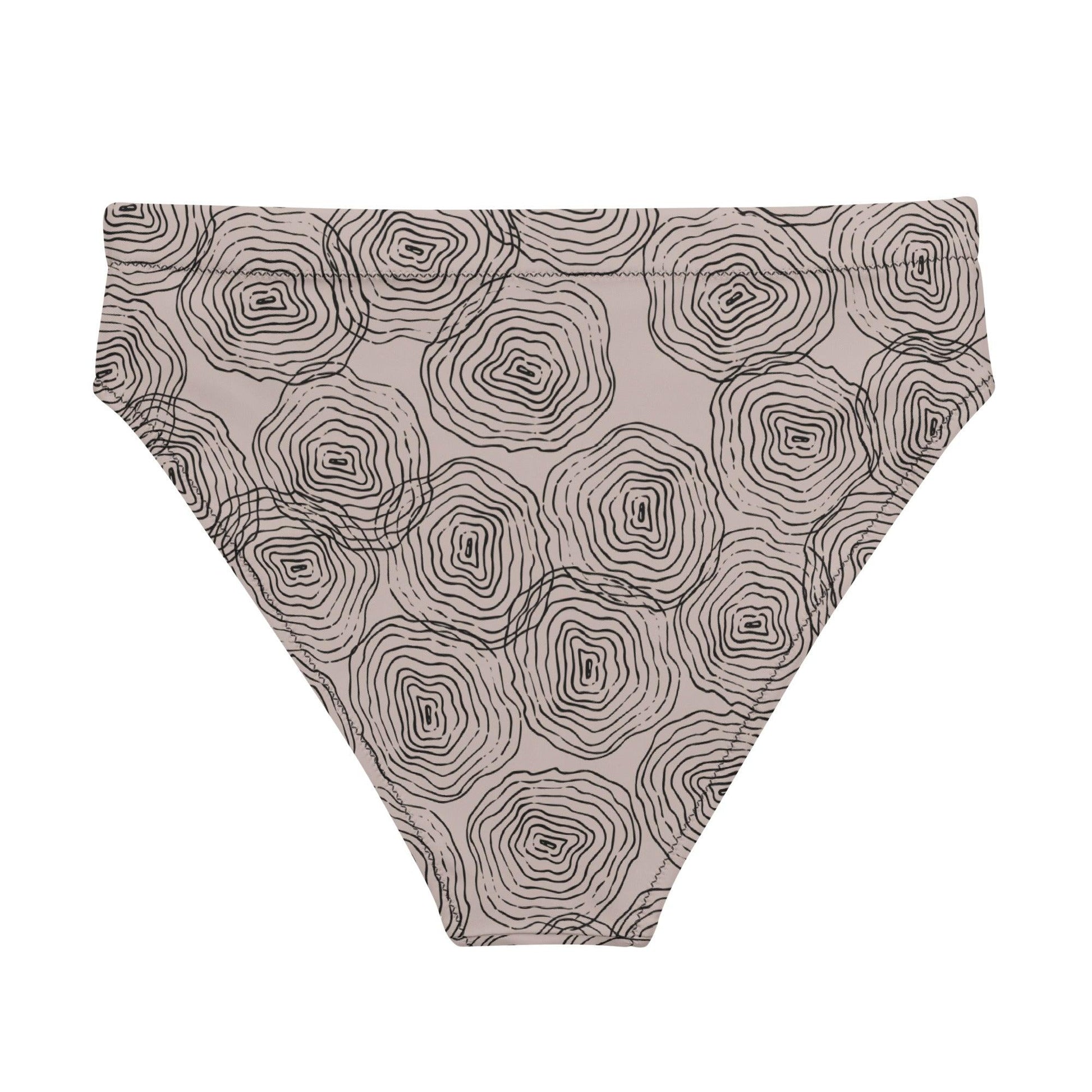 Ripple in Gray High Waisted Bikini Bottom - Solshine and Co