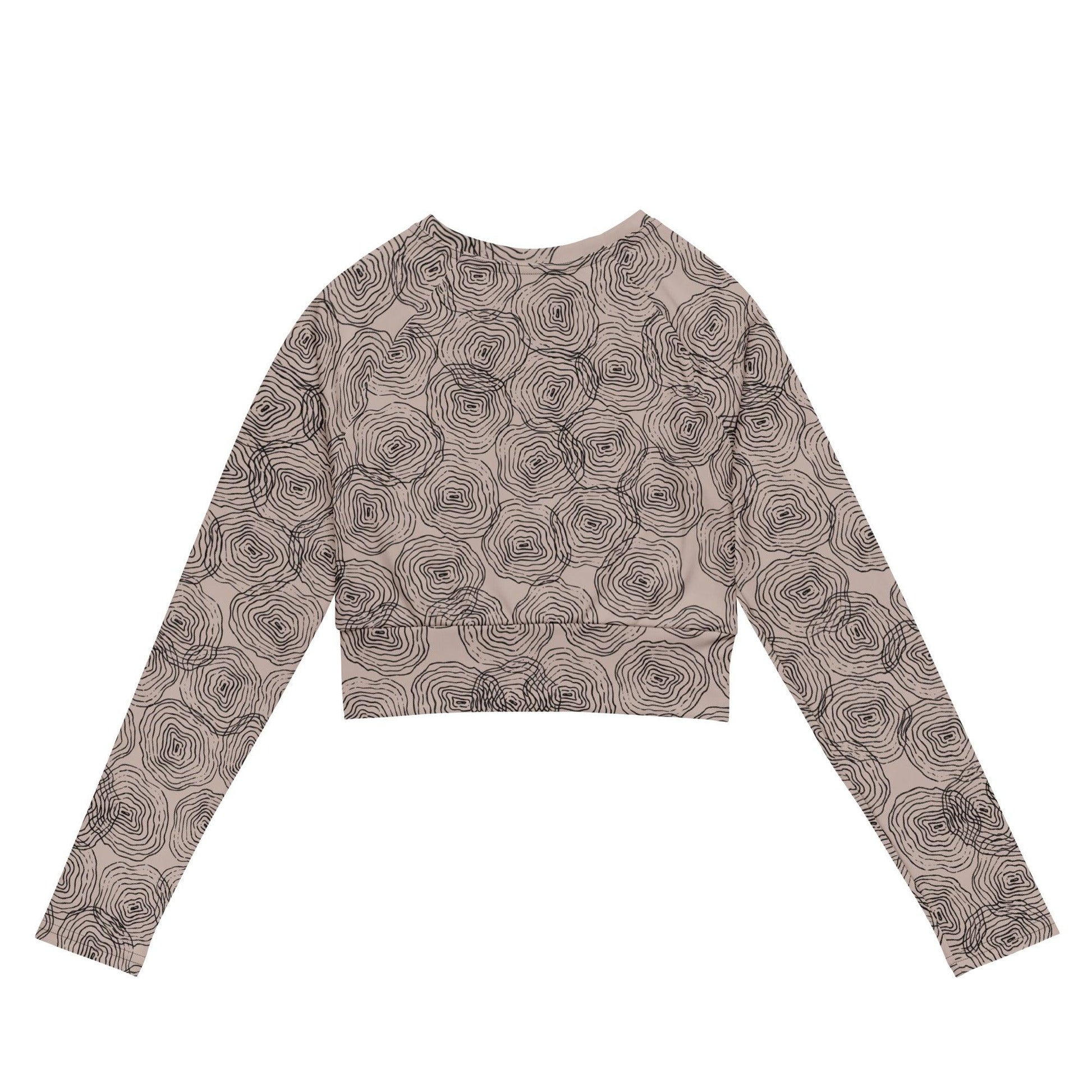 Ripple in Gray Long Sleeved Crop Top Rash Guard - Solshine and Co