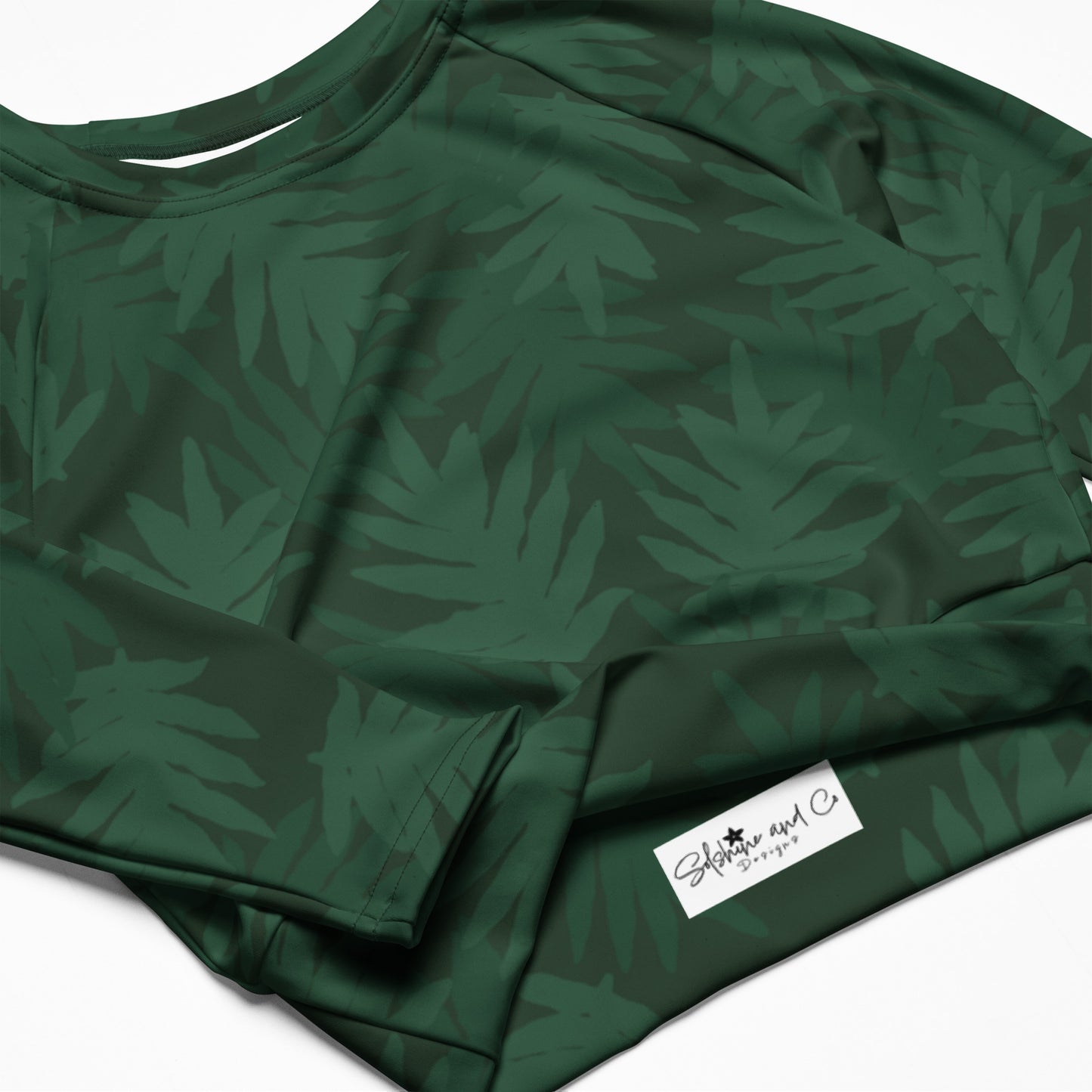 Laua'e Fern Long Sleeved Crop Top Rash Guard