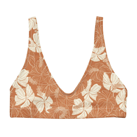 Orange Hibiscus Bikini Top - Solshine and Co