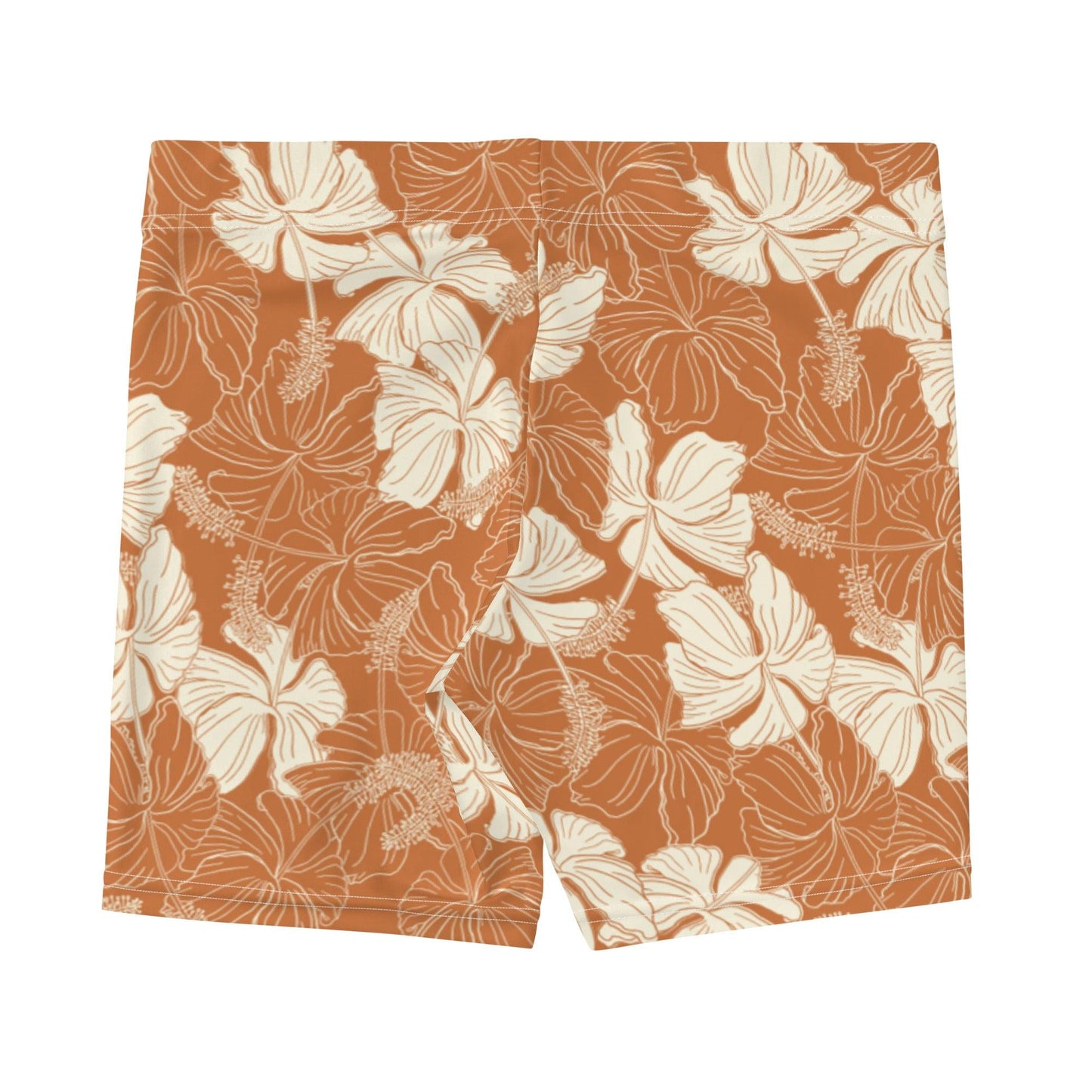 Orange Hibiscus All Day Shorts - Solshine and Co