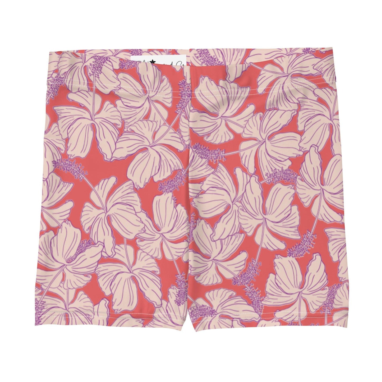 Vintage Hibiscus in Pink/Purple All Day Shorts - Solshine and Co