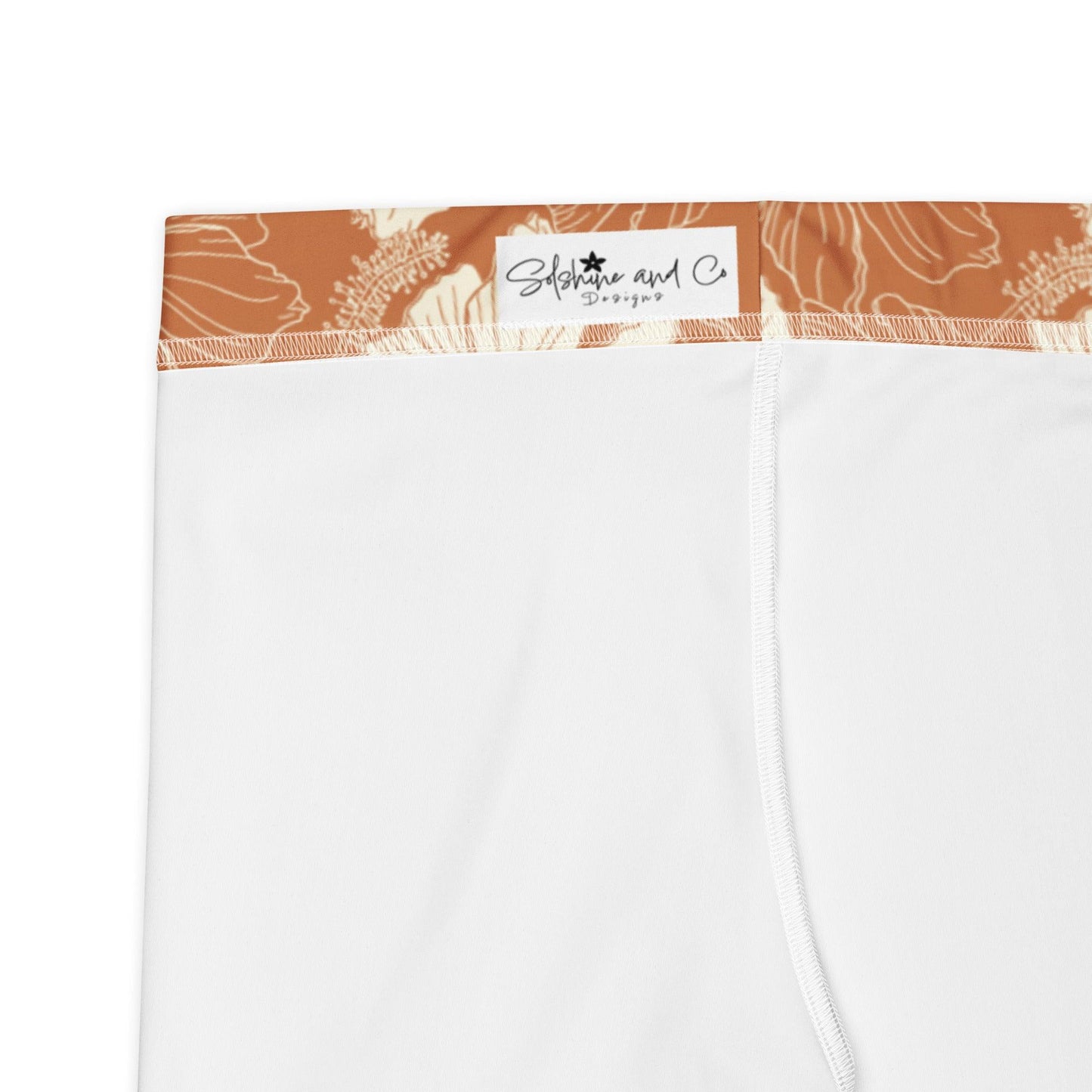 Orange Hibiscus All Day Shorts - Solshine and Co