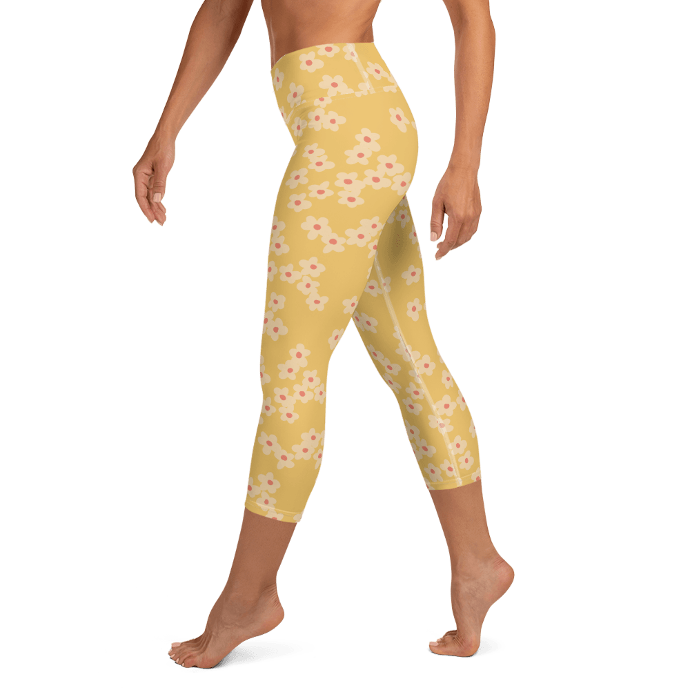 Sunny Blooms High Waisted Capri Leggings - Solshine and Co