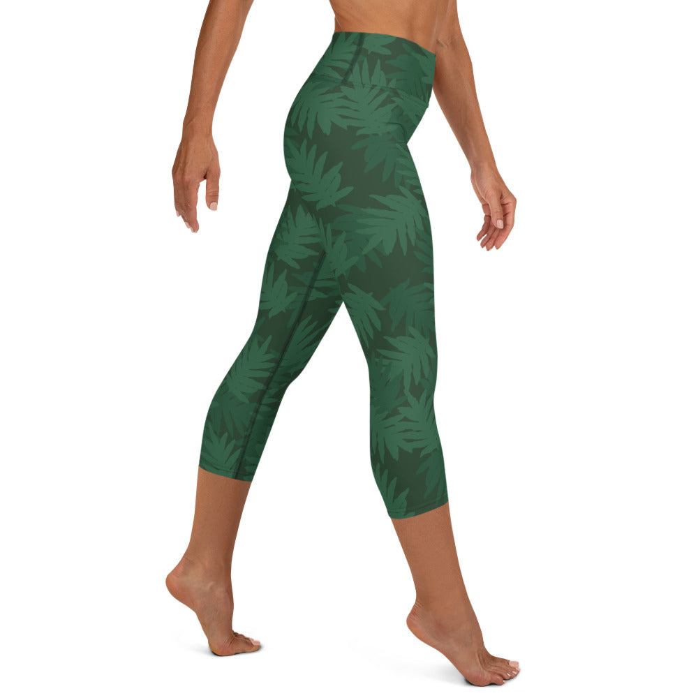 Laua'e Fern High Waisted Capri Leggings