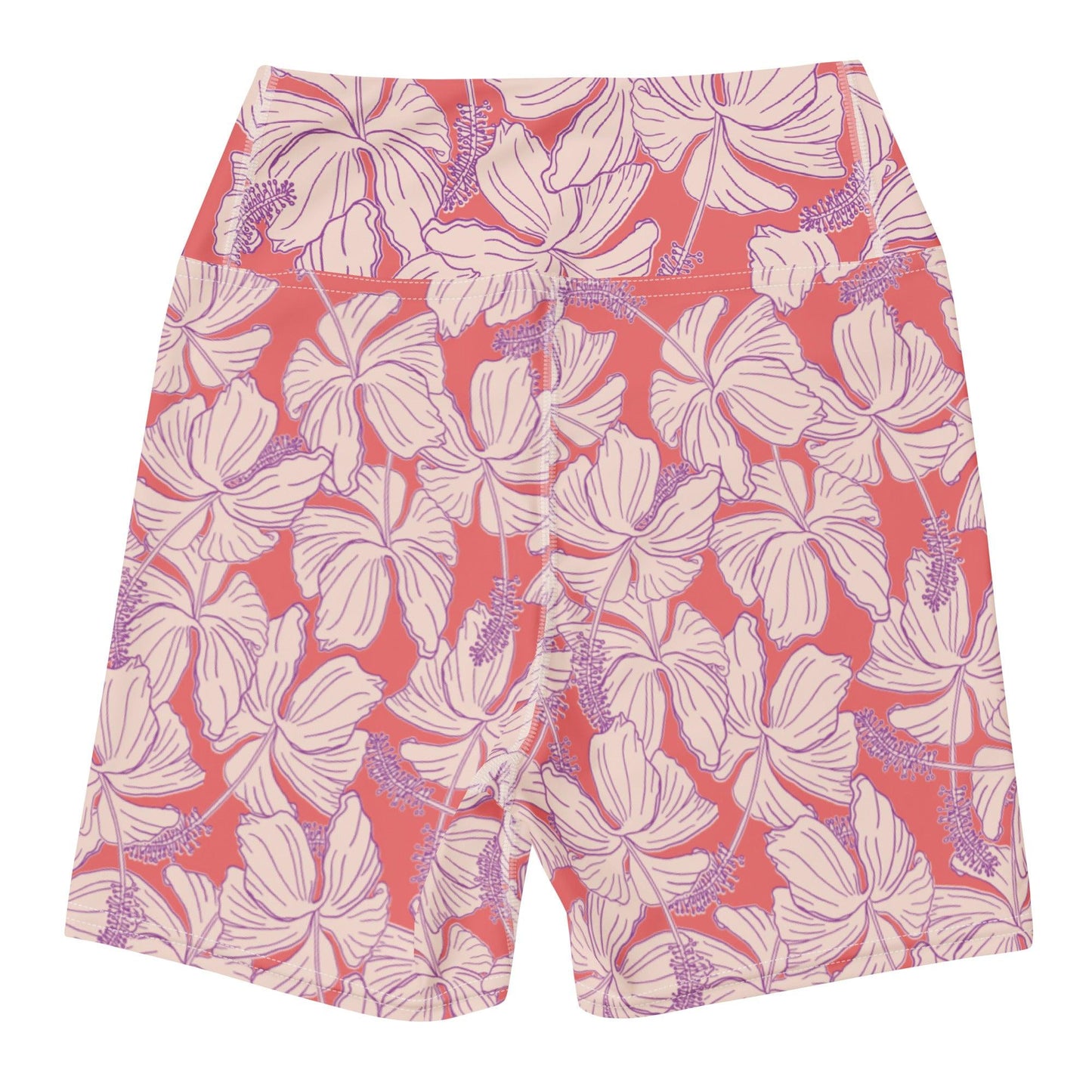 Vintage Hibiscus in Pink/Purple High Waisted Shorts - Solshine and Co