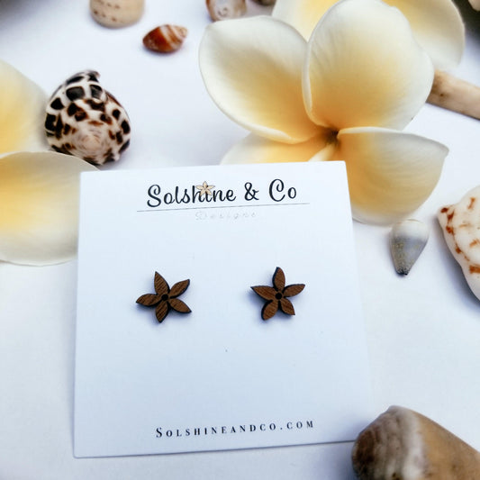 Plumeria Studs - Solshine and Co