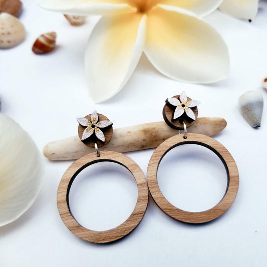 Plumeria Hoops - Solshine and Co