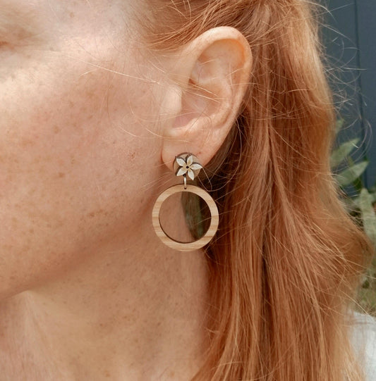 Plumeria Hoops - Solshine and Co