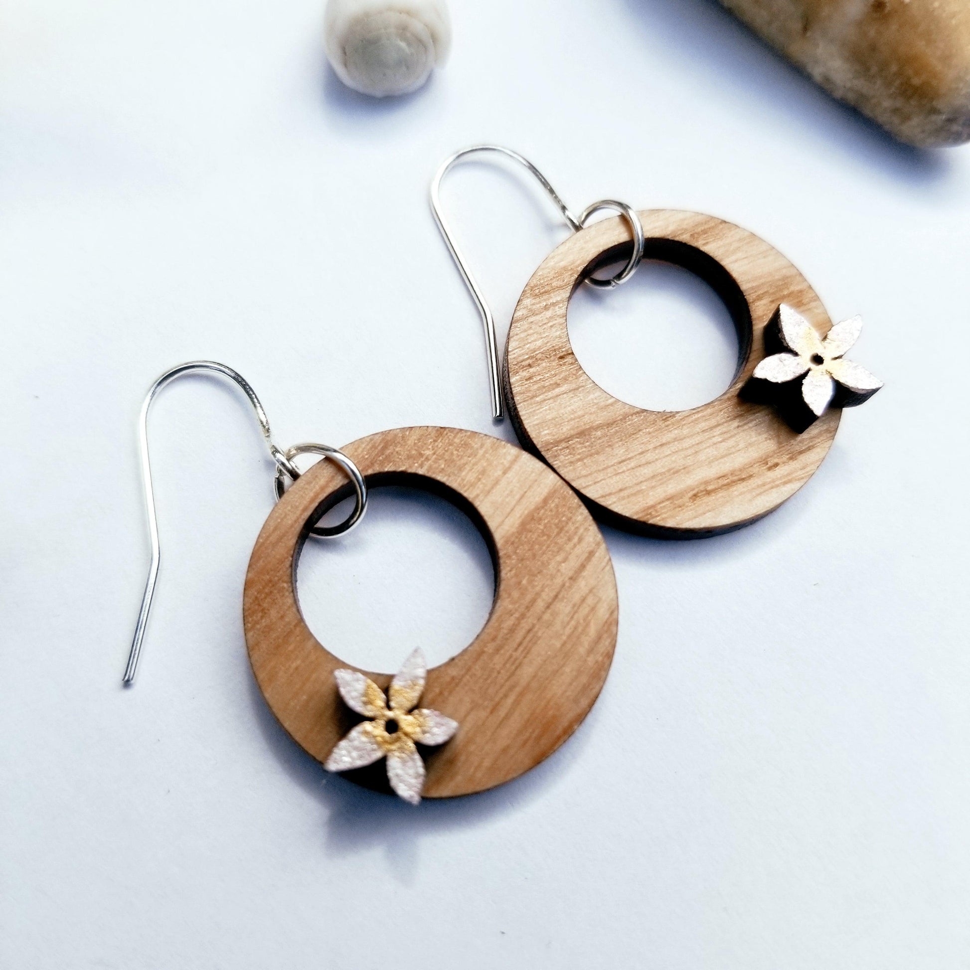 Small Rounds With Hand Painted Pua Earrings - Solshine and Co